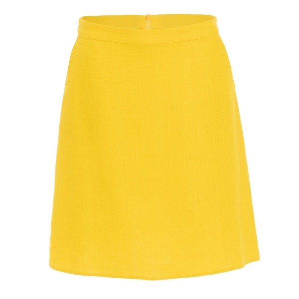 Żółta spódniczka zdjęcie na niewidzialnym manekinie